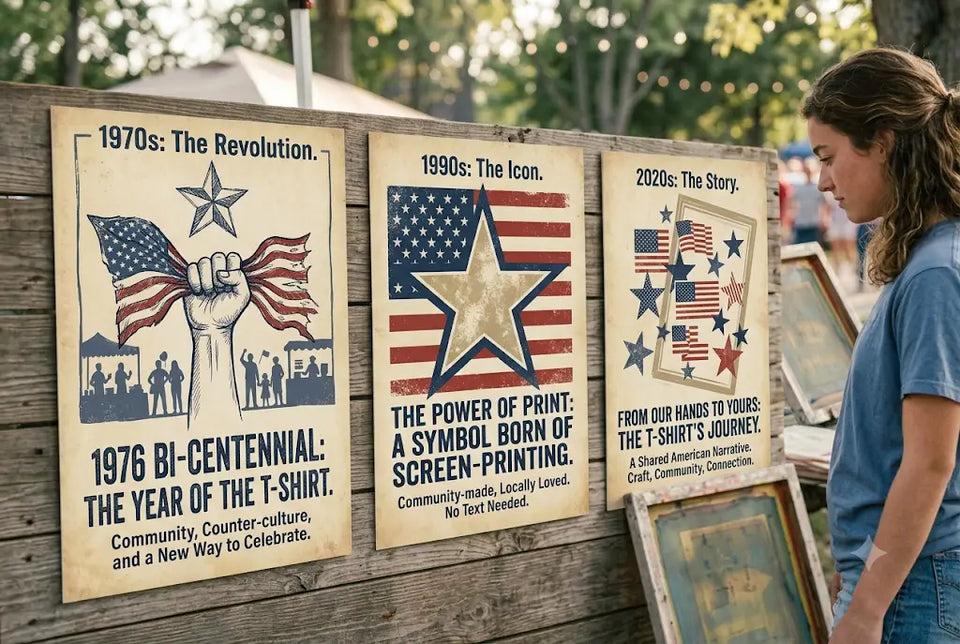 What is the background story of 4th of July T-shirt designs?